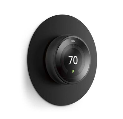 Elago  Aluminum Wall Plate Cover Suitable for Google Nest Thermostat Wall Plate Compatible with Nest Learning Thermostat 1st/2nd/3rd - Black