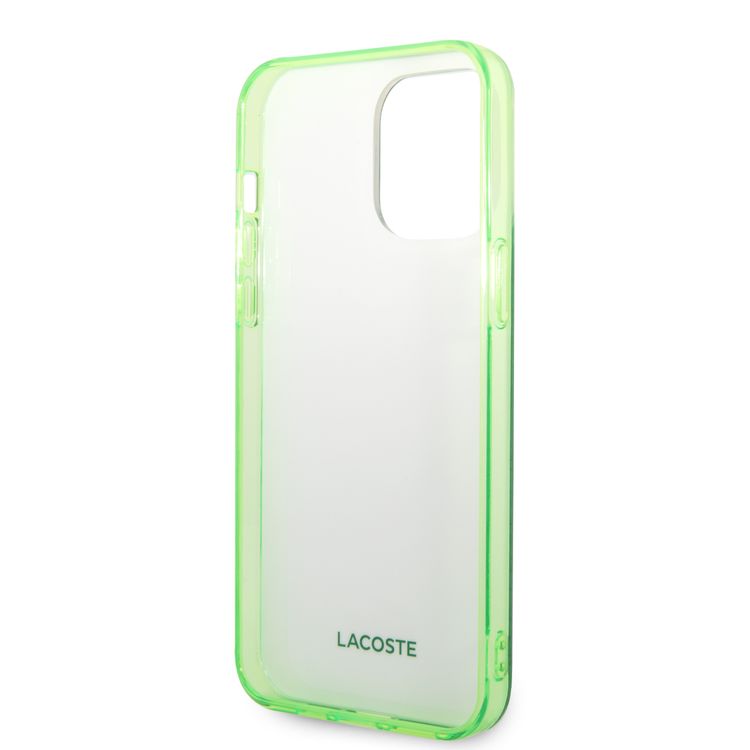 Lacoste Hard Case IML Double Layer & Dyed Bumper Signature Pattern - iPhone 14 Pro Max - Green
