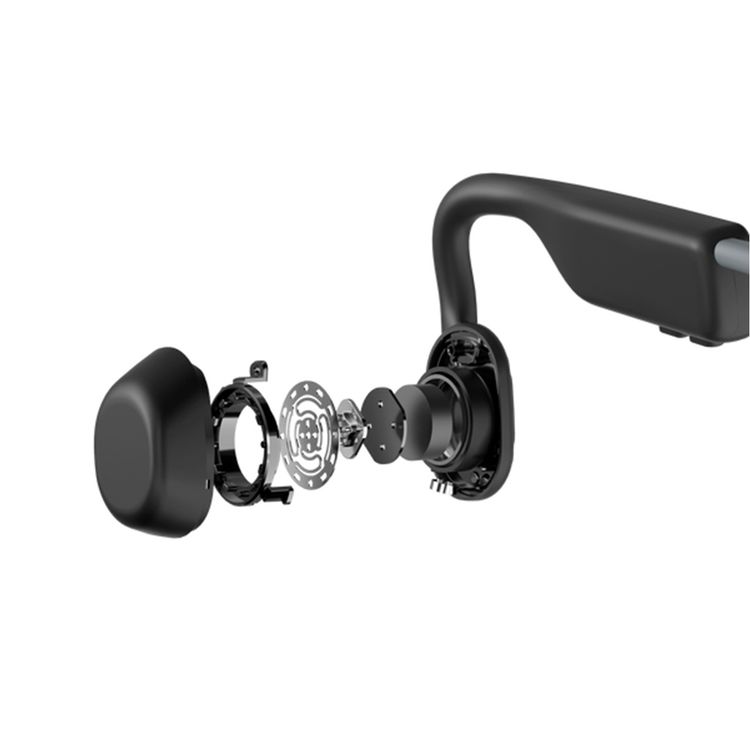 SHOKZ OpenMove Wireless Neckband Hesdphones with High Sound Quality, Open-Ear Comfort, Lightweight Design, 6 Hours Battery Life and Sweatproof - Gray
