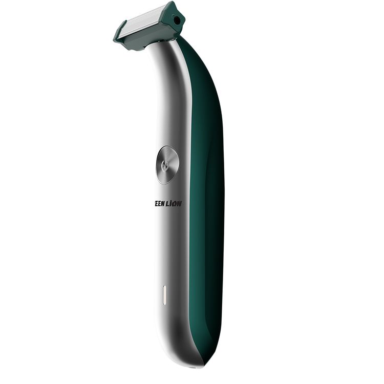 Green Lion One Blade X Hair Trimmer with LED Indicator, Stainless Steel Blade, Power Button, Type-C Charging, 4 Size Guide Combs, 6500RPM Motor - Silver / Green