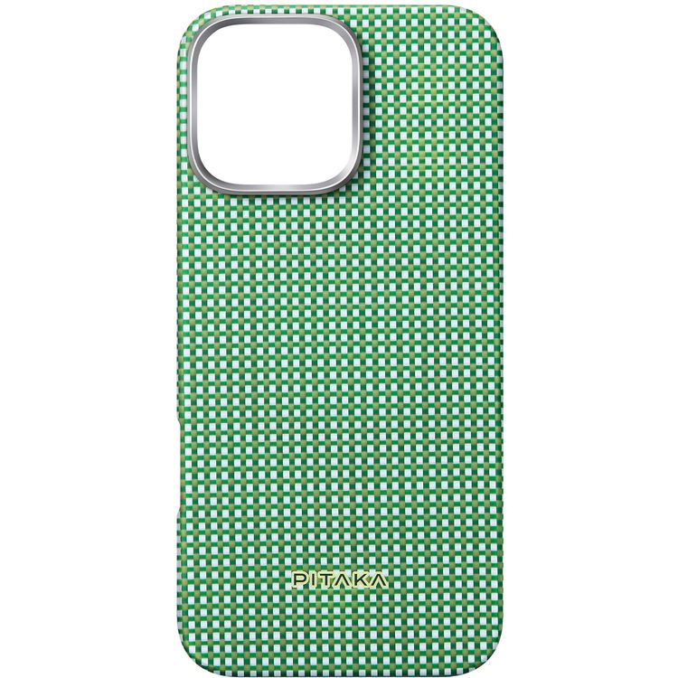Pitaka Ultra Slim Case for iPhone 16 Pro Max, Compatible with MagSafe, 3D Grip Textured, Raised Camera Lip - Forest Green