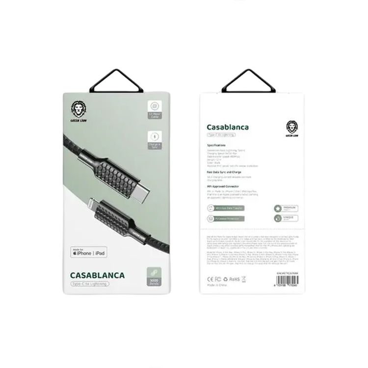 Green Lion Casablanca Type-C To Lightning - Black