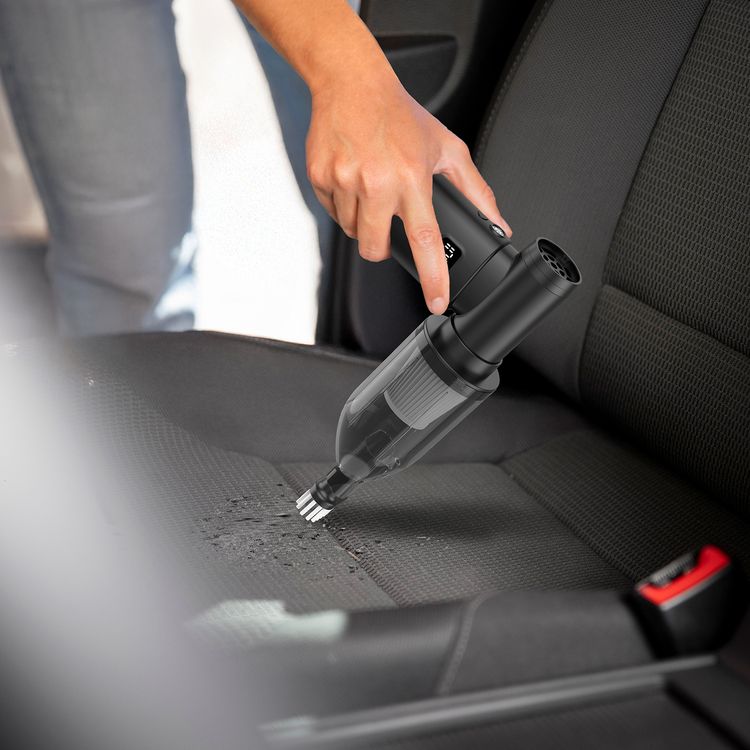 مكنسة يدوية ومنفاخ هواء 2 في 1 من بورودو لايف ستايل مع 5 إعدادات سرعة و 4 فوهات قابلة للفصل، قوة شفط 7000 باسكال، سعة صندوق الغبار 160 مل، سرعة محرك 130000 دورة في الدقيقة.