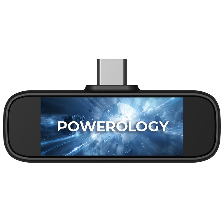 Powerology VaultX 1TB Mini Portable SSD Drive with Compact Design, USB-C Input Connector, 20Gbps Data Transfer Speed, 5W Rated Power, Windows/ Linux/ MacOS/ iOS/ Android Systems Compatibility, 0-45°C Operating Temperature, Aluminum Alloy Material, Silicone Protective Case Included - Black