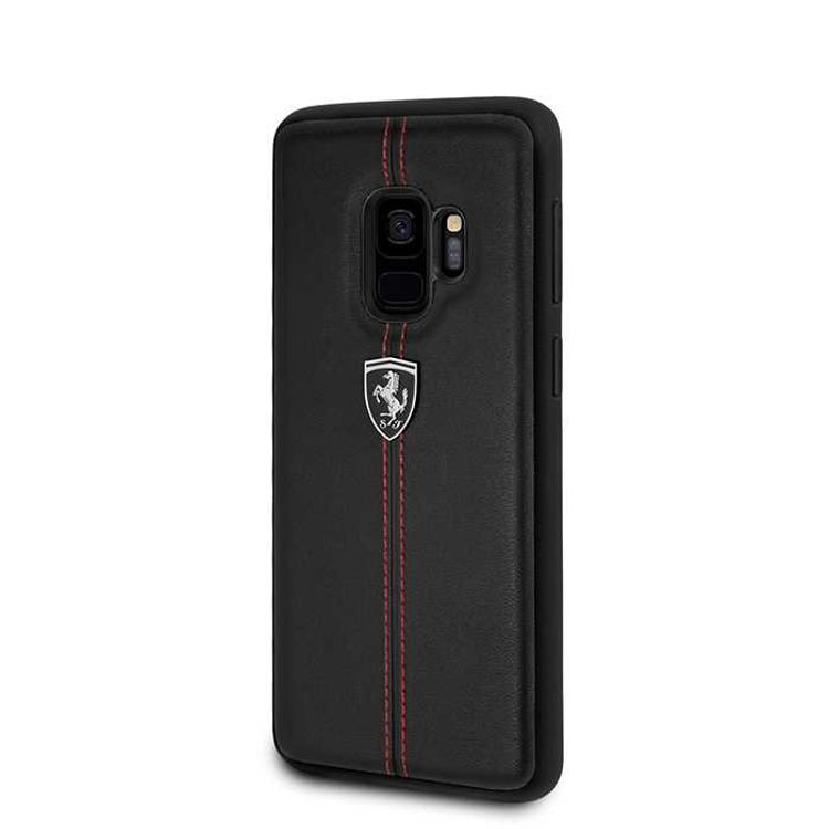CG Mobile Ferrari Heritage Hard Phone Case Compatible for Samsung Galaxy S9 Protective Mobile Case Officially Licensed - Black