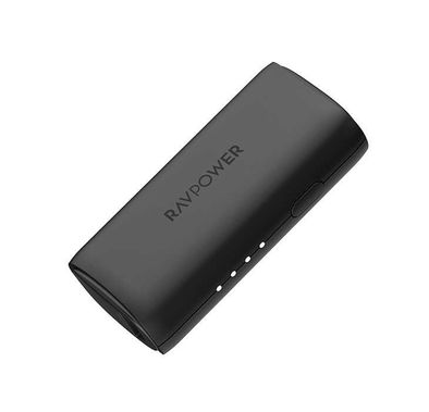 RAVPower Portable Power Bank 3350mAh with iSmart Quick Charge & Multiple Protection - Compact & Ergonomic Design Portable Charger Powerbank w/ LED Battery Level Indicator - Black