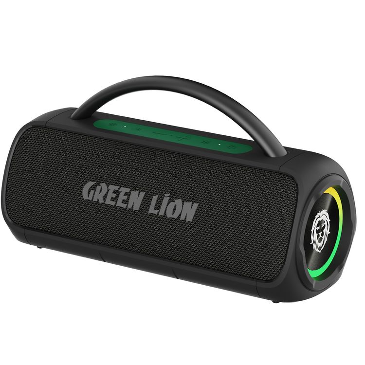 Green Lion Denali 30 Portable Speaker with Carry Handle, 10m Transmission Distance, Powerful Sound, 4 Hours Play Time, Bluetooth Version 5.3, 3600mAh Battery Capacity, 30W Power - Black