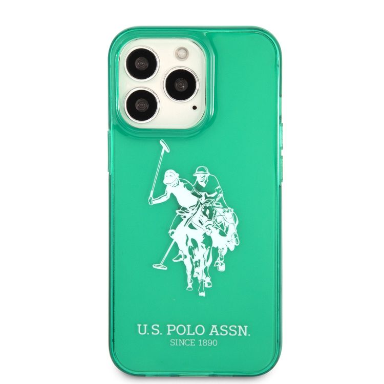 US Polo Assn Full TPU DH Logo Flou Case for iPhone 13 Pro Max ( 6.7 ) - Green