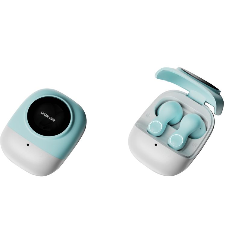 Green Lion Jenifer True Wireless Earbuds TWS, Touch Control, Voice Assistant, Breathing Lights, Clear Call Quality - Sky Blue