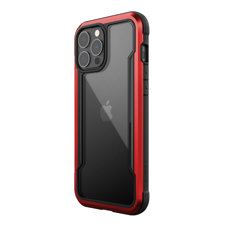 X-Doria Raptic Shield Pro Case with Sleek Design Compatible for iPhone 13 Pro Max (6.7") Durable Aluminum Frame, Easy Access to All Ports, 10ft Drop Tested, Shock Absorbing Protection Back Cover Suitable with Wireless Charging