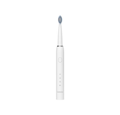 Porodo W-Sonic Electric Toothbrush with Professional Sonic Cleaning, 2 Minutes Smart Timer, 500mAh Battery Capacity, IPX7 Water Resistant, 3 Hours Charging Time, Type-C Charging Port, Up to 100 Days Battery Life, Smart Quadrant Timer - White