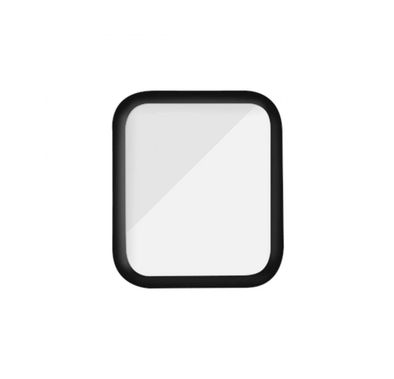 واقي شاشة زجاجي AB لكامل الجسم من PanzerGlass باللون الأسود لساعة Apple Watch Series 7