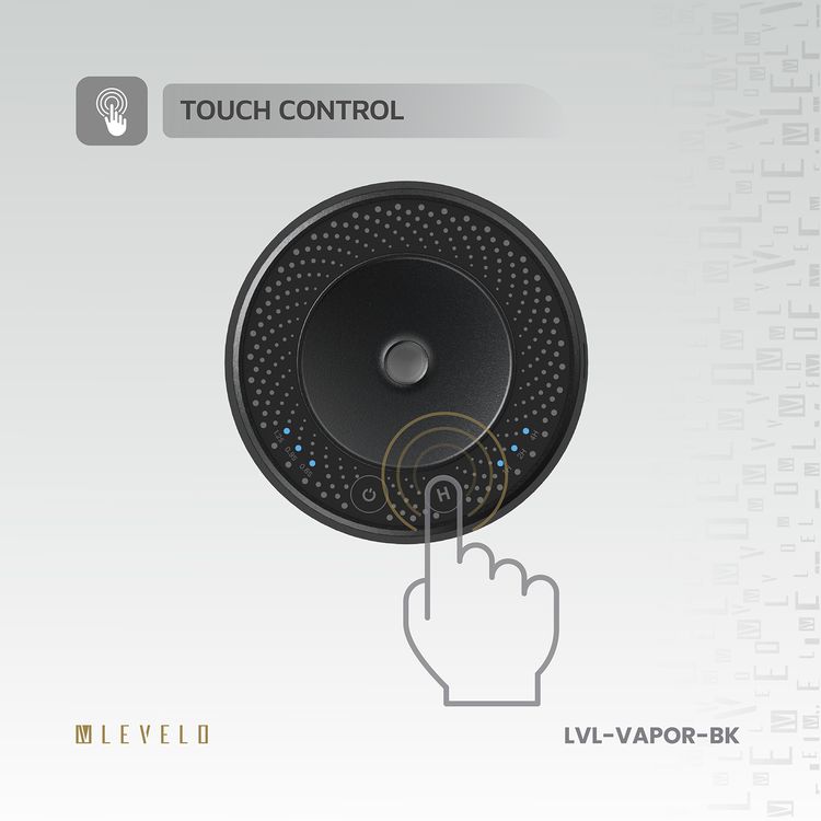 Levelo Car Aroma Diffuser Vapor, Aluminum & Plastic Material, 400mAh Battery Capacity, 9 Hours Working Time, 1 Hour Charging Time - Black