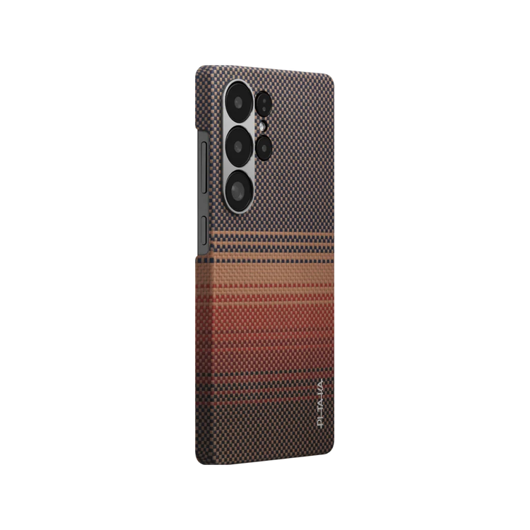 Pitaka Aries Tactile Woven Case for Samsung Galaxy S25 Ultra, 6.8-inch, Incredibly Slim and Light, Fusion Weaving - Sunset