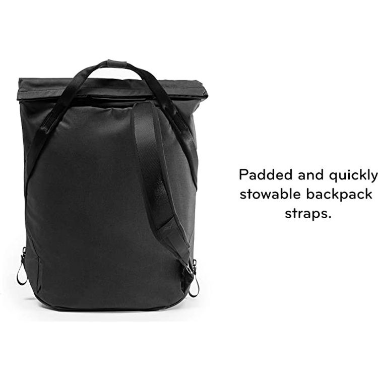 Peak Design Everyday Tote pack utility bag for laptop and tablet devices  20L v2 - Black - Ash - 8.2 Inch