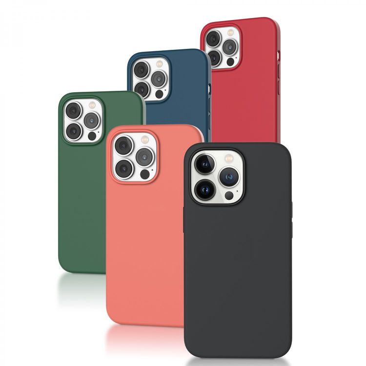 Green Lion Lusso MagSafe 360 Silicone Case for iPhone 13 Pro ( 6.1 " ), Anti-Scratch, Sweat & Waterproof, Shock-Absorption & Drop Protection - Red - iPhone 13 Pro 6.1"