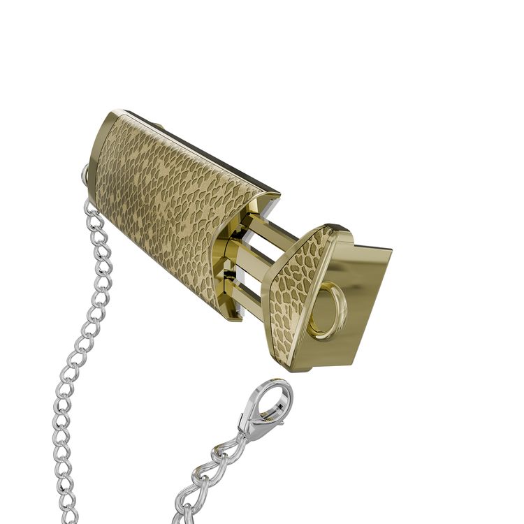 Levelo Lana Crossbody Chain Back Clip Phone Holder with Aluminum Material, 1.2m Chain Length, Anti-Corrosion Chain, Universal Compatibility -  Desert Titanium