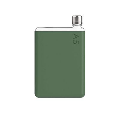 Memobottle A5 Silicone Sleeve with Thermal Insulation, Non-Toxic Material, Drop Protection, Matte Finish, Soft & Stylish - Moss Green
