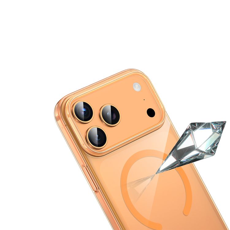 Green Lion MagSafe Delgado Case for iPhone 17 Pro, Ultra Drop Protection, Camera Protection, Ultra HD Clarity, Anti-Fingerprint, Anti Scratch, Slim Fit - Orange Titanium