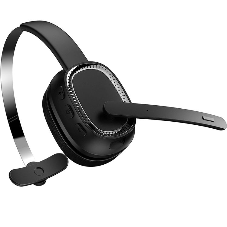 Porodo ENC Wireless Work Headphone with Noise Cancelling Microphone, Bluetooth V5.2, 15 Hours Working Time, 1 Hour Recharging Time, 200mAh Battery, Adjustable Headband - Black