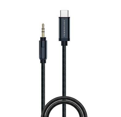 Powerology Braided Audio Type-C to 3.5mm AUX Cable 1.2m -...