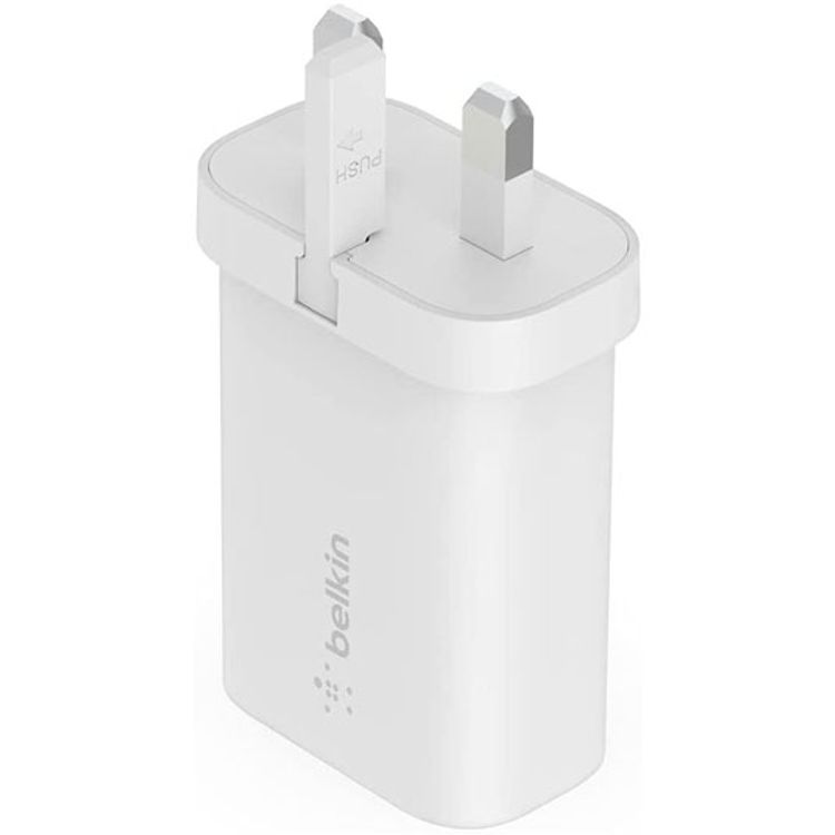 Belkin USB-C PD 3.0 PPS Wall Charger 25W + USB-C to Lightning Connector Cable, fast charger - White