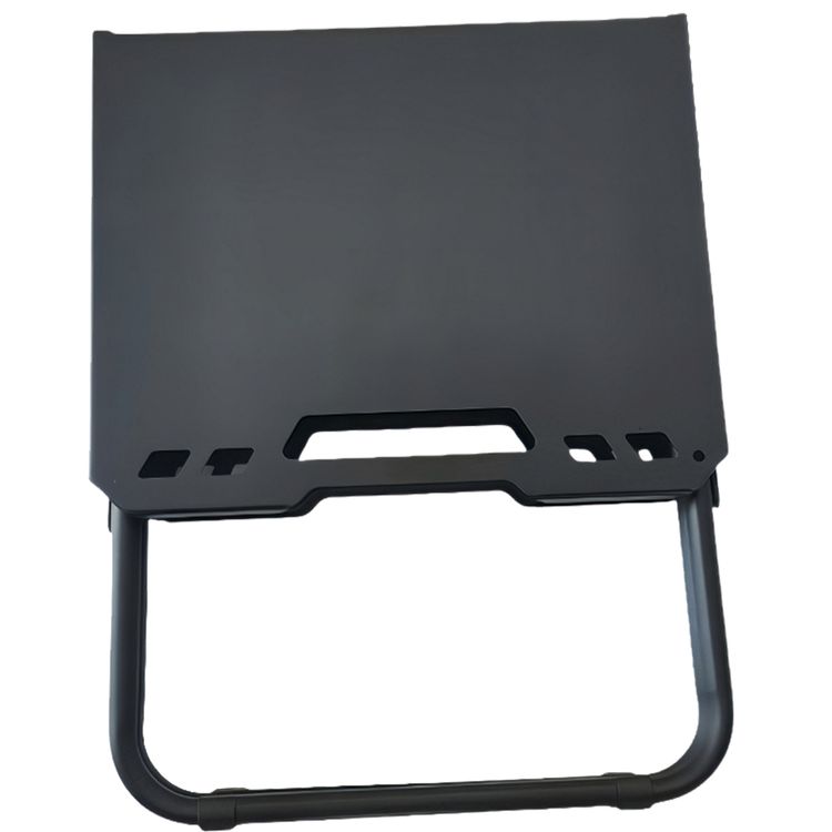 Green Lion Denver Portable Camping Table with Hanging Storage Hooks, Non-Slip Feet,  Heat Resistant, Scratch Resistant, Weather-Resistant Coating, Easy to Carry - Black 