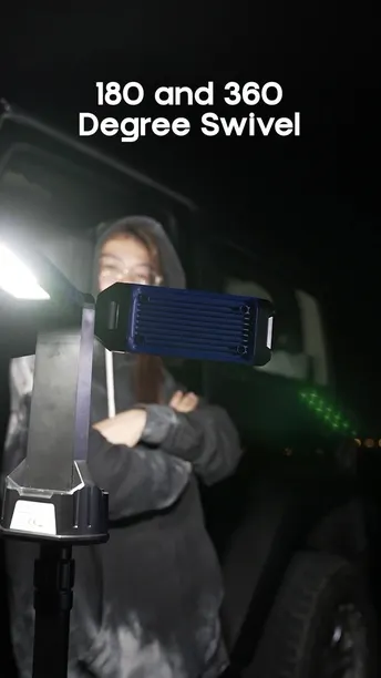 Powerology 4000mAh Camping Light in UAE | Tripod - Power Bank - Magnetic Base - Black Color | (PWC4KLMFTL)