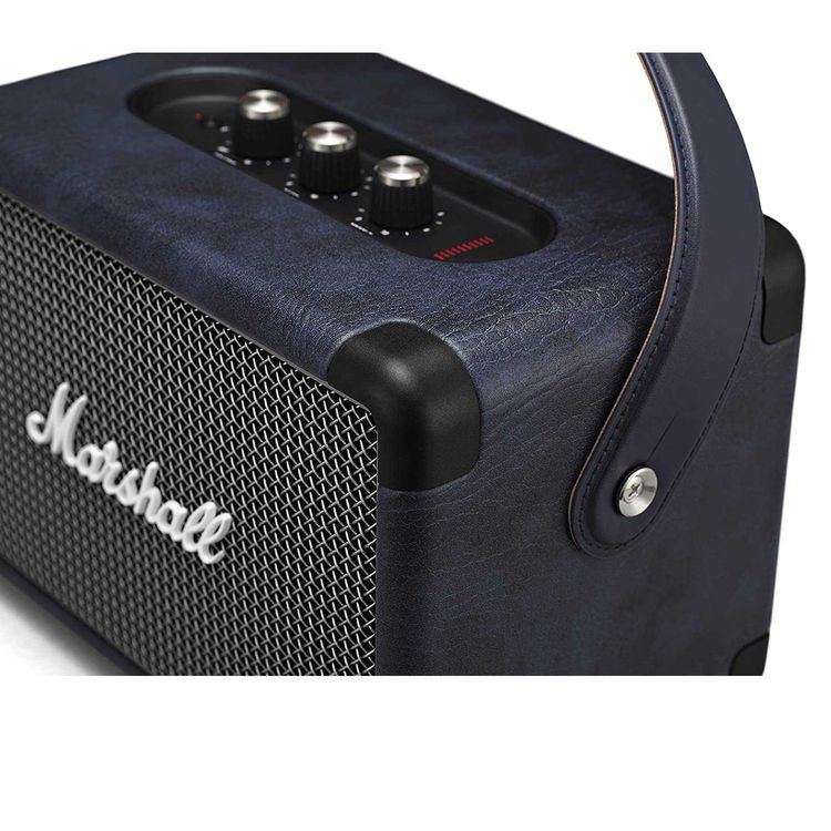 Marshall Kilburn II  Bluetooth Wireless Stereo Speaker, Integrated Rechargeable Lithium-ion Battery, Bluetooth 5.0,  2.5 Hours Charging Time, IPX2 - Indigo