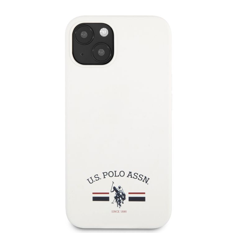 CG MOBILE U.S. Polo Assn. Liquid Silicone Flag Logo USPA Compatible for iPhone 13 (6.1") Shock Absorption, Anti-Scratch, Easy Access to All Ports, & Drop Resistant