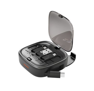 مجموعة شحن متعددة الأجهزة من Porodo مع حامل هاتف مدمج، كا...