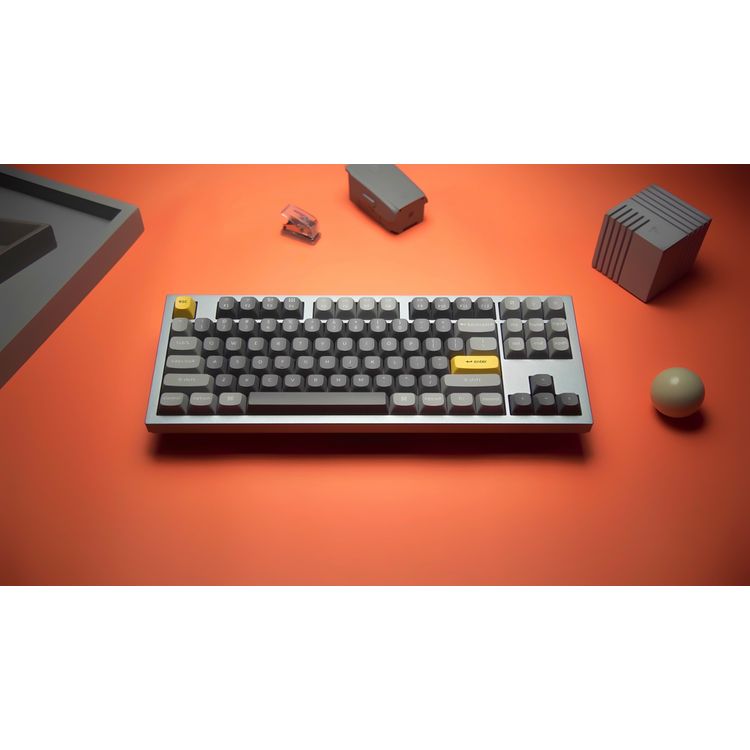 كي كرون Q3 QMK لوحة مفاتيح ميكانيكية Gateron G-PRO قابلة للتبديل السريع مخصصة مع مفتاح بني و RGB - رمادي فلكي