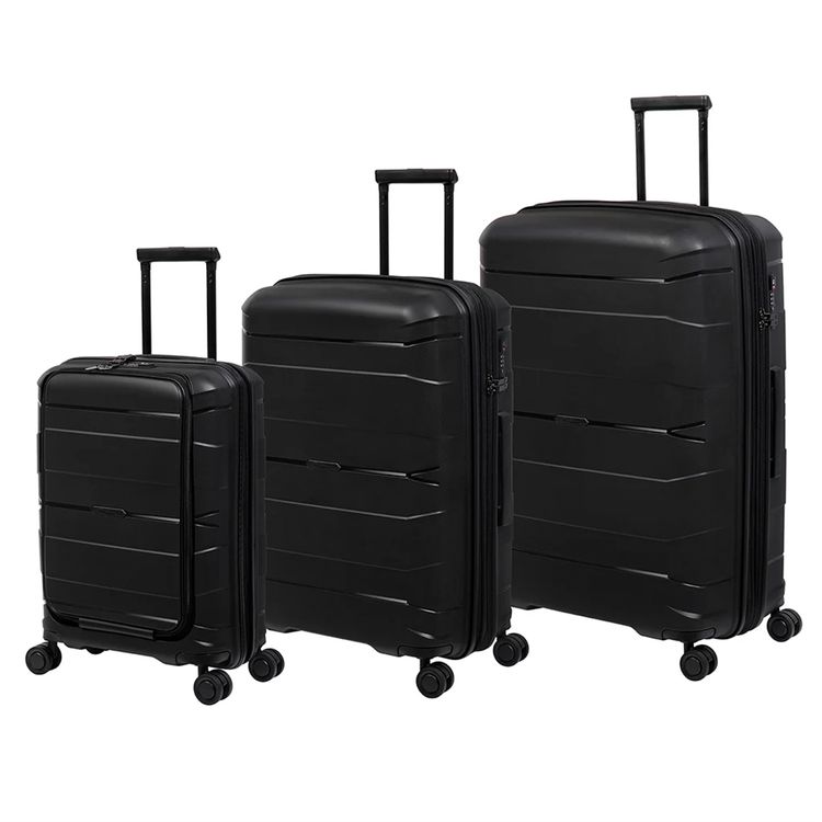 it luggage Momentous Medium 25" Luggage, 8 Wheel Spinner, Telescopic Extendable Handle, Combination Lock, Polypropylene Material - Black