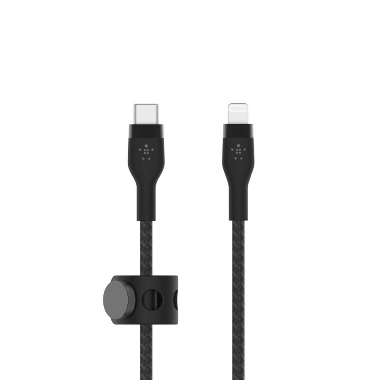 Belkin BOOST CHARGE™PRO Flex USB-C to Lightning Cable_Braided Silicone 10ft ,3M-Black