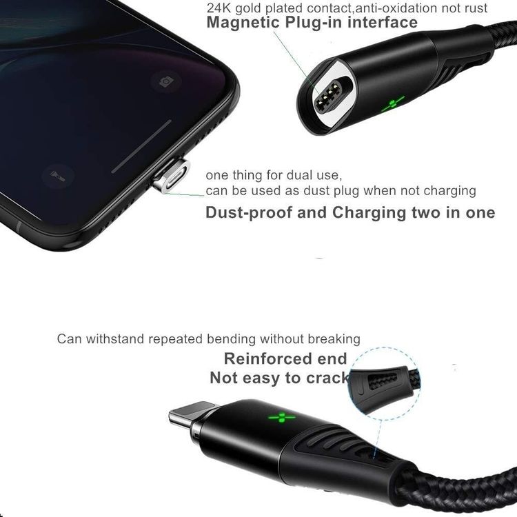 Mcdodo CA-6440-BK Magnetic Type-C Data Cable 1.2m - Black