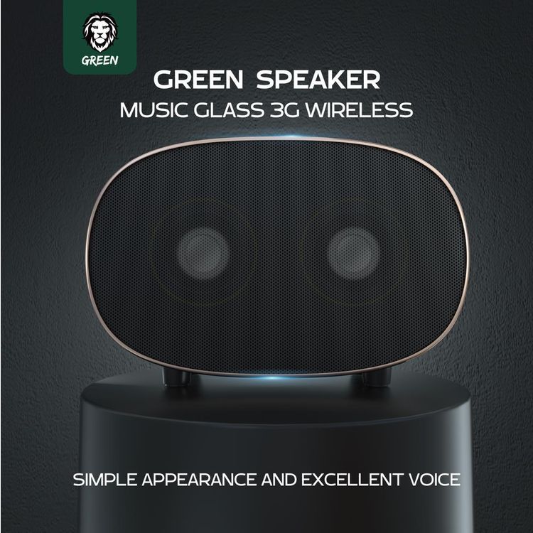 Green Lion Milan HiFi Smart Wireless Bluetooth Speaker, Musical Glass 3G Speaker, Simple & Excellent Sound, Shock Bass with Great Drive - Black