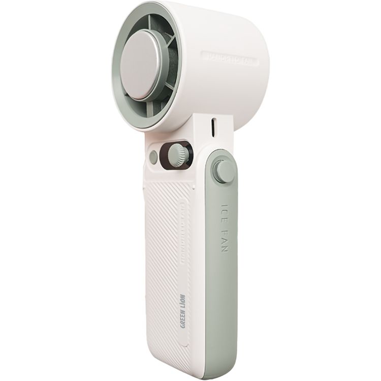 Green Lion Coolio Portable Fan with 1-199 Speed Levels, 6000mAh Battery Capacity, 5 Hours Charging Time, Type-C Charging Port, ABS + PC & Aluminum Alloy Material, 30 Hours Working Time, Silent Operation - White