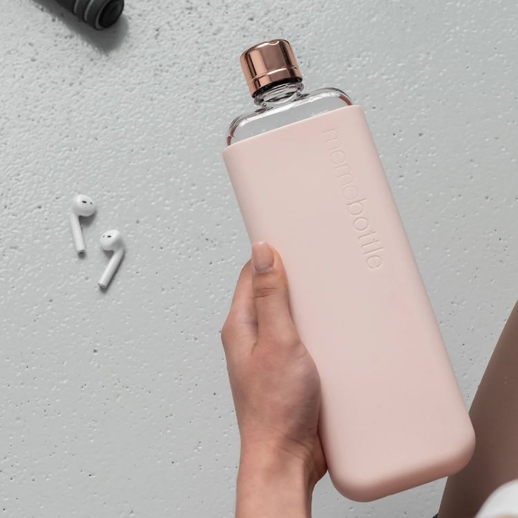 Memobottle Slim Silicone Sleeve with Thermal Insulation, Non-Toxic Material, Drop Protection, Matte Finish, Soft & Stylish - Pale Coral