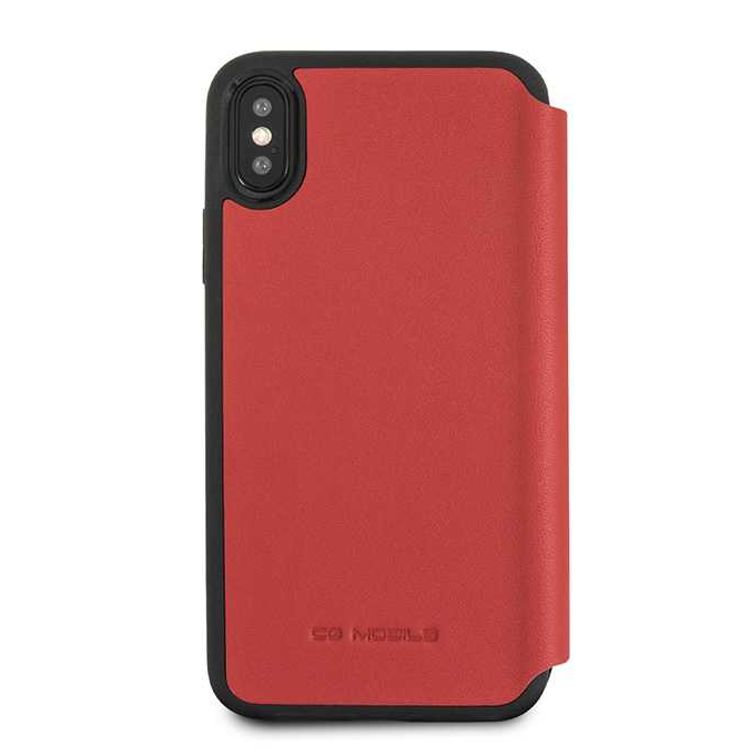 CG Mobile Ferrari Heritage 488 Genuine Leather Book Type Case for iPhone X - Red