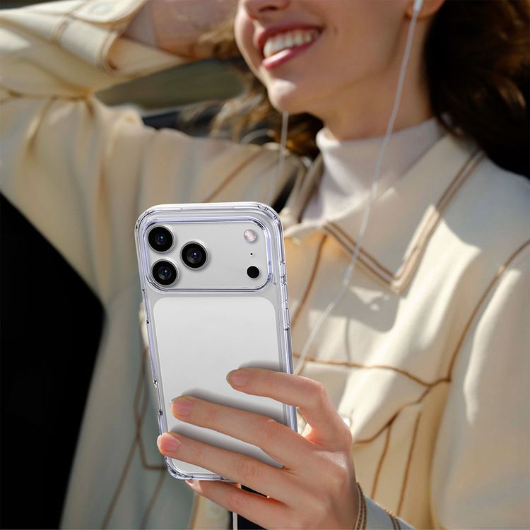 Levelo Clara Clear Case with Long-Lasting Clarity for iPhone 17 Pro, Enhanced Camera & Screen Protection, Precision Fit, Shock-Resistant Bumper, Ever-Clear Technology, Drop-Tested - Transparent