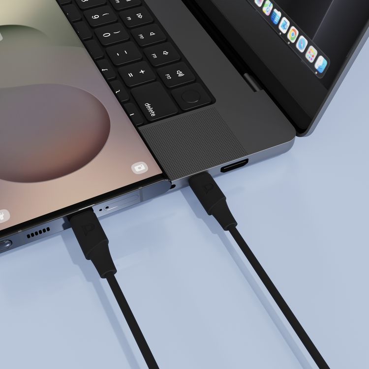 كابل باورولوجي باور سينك فليكس من USB-C إلى USB-C بطول 1.2 متر، عمر افتراضي يصل إلى 10000 انحناءة، شحن سريع ونقل بيانات، مصنوع من مادة TPE، سرعة نقل بيانات 480 ميجابت في الثانية، توصيل طاقة بقوة 60 واط - باللون الأسود.