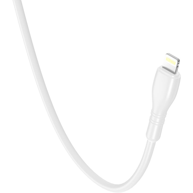 Porodo Blue 1.2M  USB-A to Lightning PVC 2A Cable - White