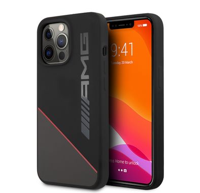 CG MOBILE AMG Liquid Silicone Two Tones Line Compatible for iPhone 13 Pro (6.1") Easy Access to All Ports, Shock-Absorption, Anti-Scratch, & Drop Protection