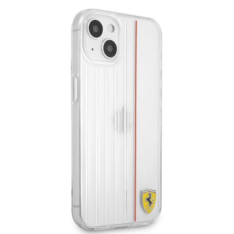 CG MOBILE Ferrari PC/TPU Hard Case with 3D Lines Contrasted Compatible for iPhone 13 Mini (5.4") Anti-Scratch, Easy Access to All Ports