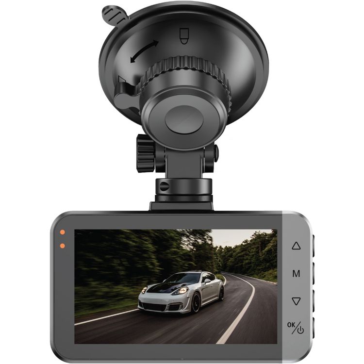 Green Lion Dash Cam Pro Front and Rear with Super Night Version, Suction Cup Mount, Built-in Microphone & Speaker, 12V Car Power Outlet, 140° Wide Angle Lens, 3.0" IPS HD Display, Functional Buttons, 4K & 1080 Pixels Resolution, USB-C Power Interface, 360° Rotatable Rear Camera - Black