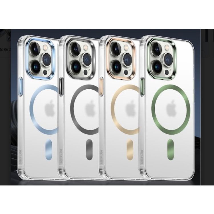 Green Matt Magsafe 2 IMD Anti-Scratch Case 13 Pro - Blue