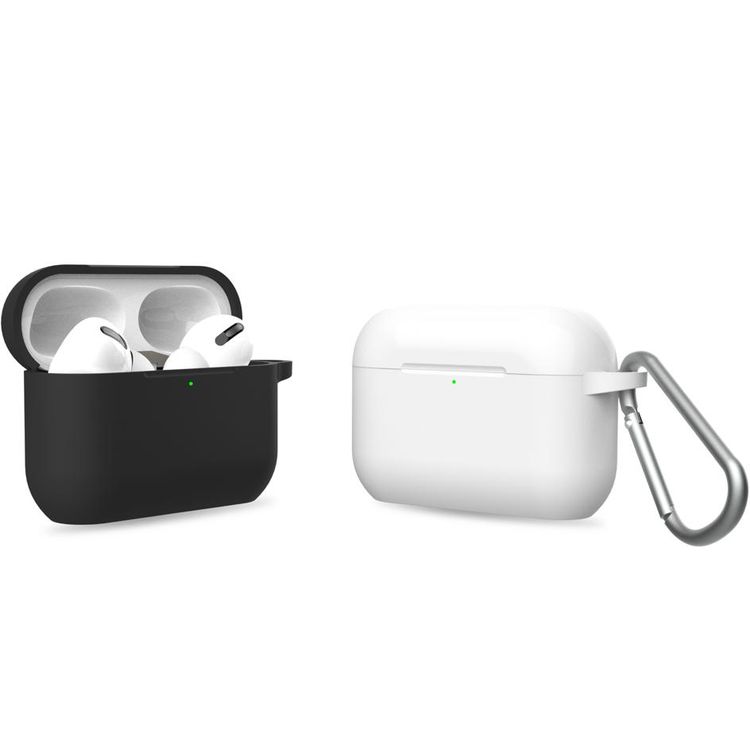 Green Lion Berlin Series Case for AirPods Pro with Anti-Lost Ring, Anti-scratch, Anit-fingerprint, Easy Installation, Silicone Material, Slim and Lightweight - Black