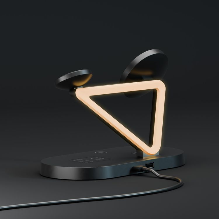 Levelo Premio 5 In 1 Wireless Charging Pad - Black