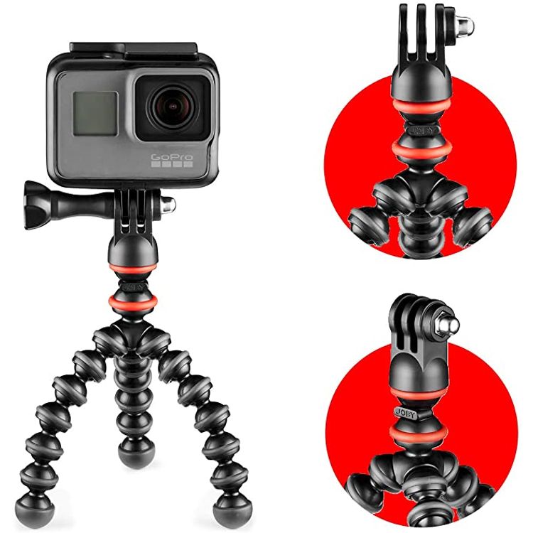 JOBY JB01571-BWW GorillaPod Starter Kit, Flexible Mini Tripod with Universal Smartphone Clamp, GoPro and Torch Mount Up to 325 g Payload - Black