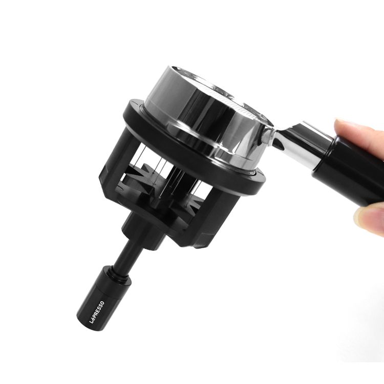 LePresso WDT Coffee Distributor Tool, Alloy, ABS Plastic Material, Stainless Steel Needle, Compatible with 58mm Portafilter, Compact & Portable Design - Black